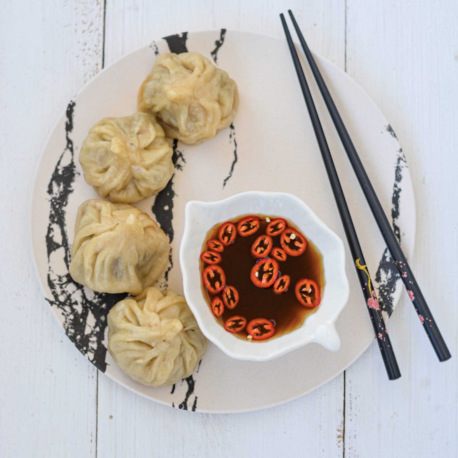 Momos Steamed Dumplings Romandian Masala