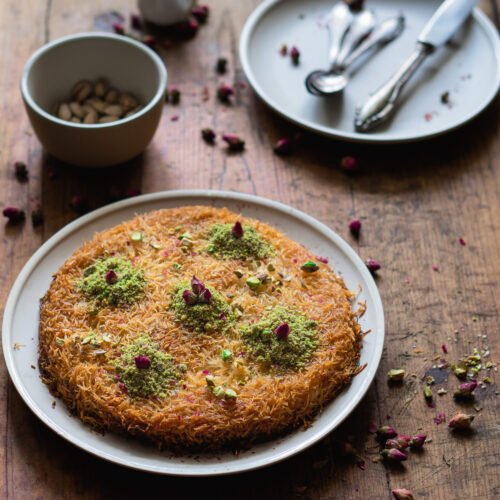 Easy Kunafa – Middle Eastern Cheese Pastry - Romandian Masala