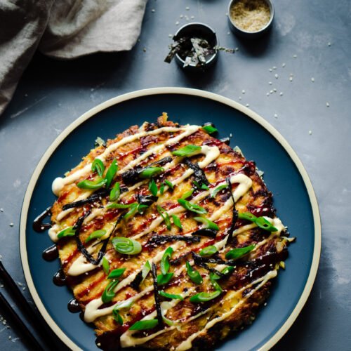 Okonomiyaki Recipe (Japanese Pancake) - Romandian Masala