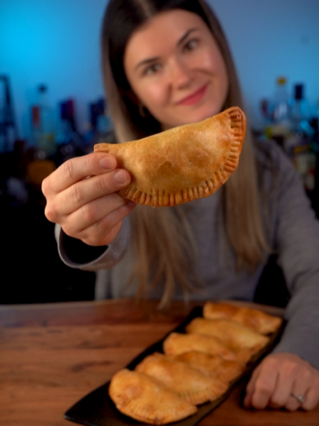 Golden baked beef empanadas with flaky crust and juicy filling