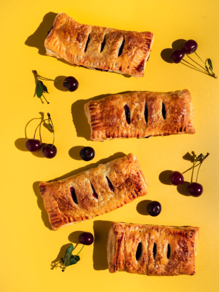 Crispy sour cherry pies McDonald’s style with flaky crust